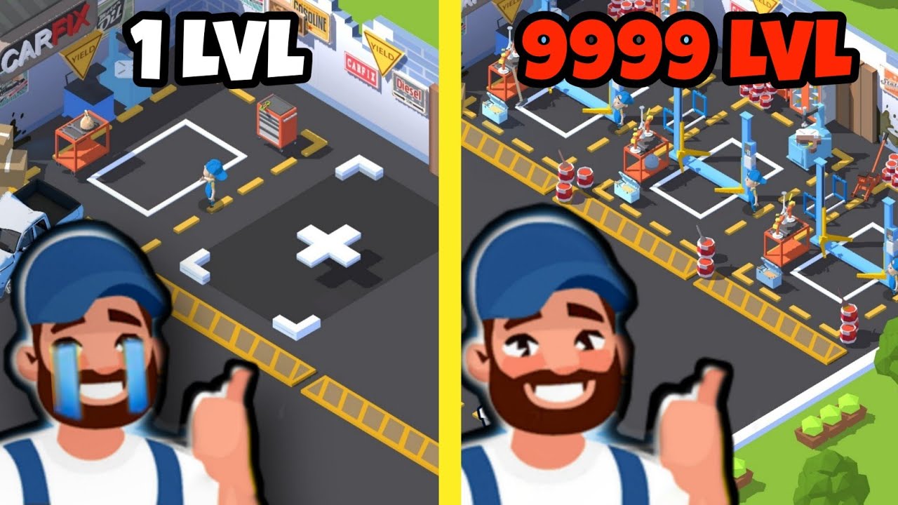 Car Fix Tycoon! MAX LEVEL - Car Repair Evolution! Gameplay Walkthrough