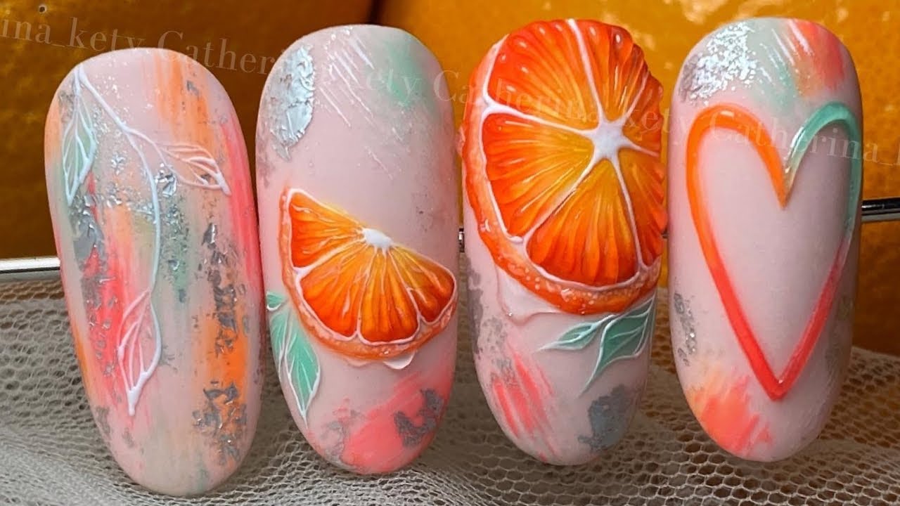 Orange 🍊 Nail Art|Fruit Nail Art|Summer Nail Art|F.O.X Color