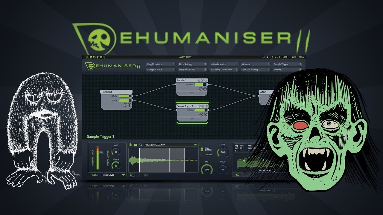 Using Dehumaniser and Reformer Pro by Krotos for Creature Vocals Sound Design