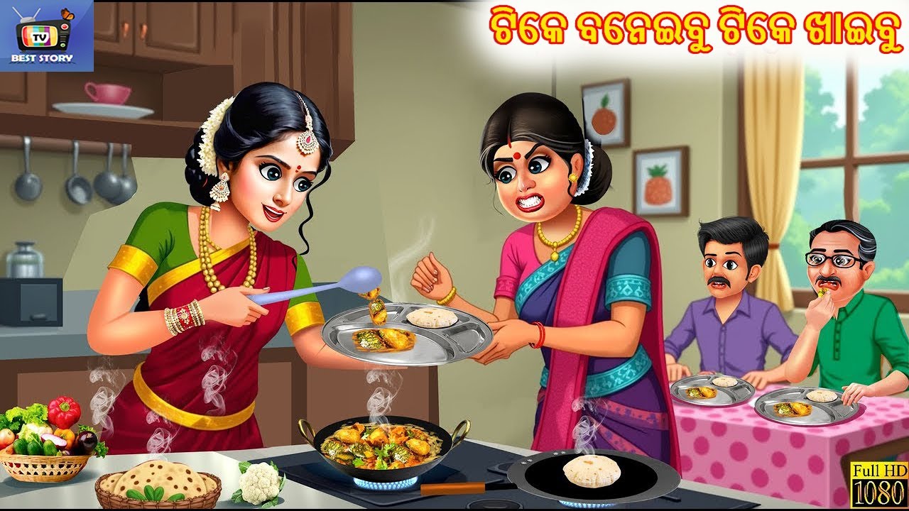 Tike baneibu tike khaibu | ଟିକେ ବନେଇବୁ ଟିକେ ଖାଇବୁ | Odia Stories | Odia Story | Odia Video | Cartoon