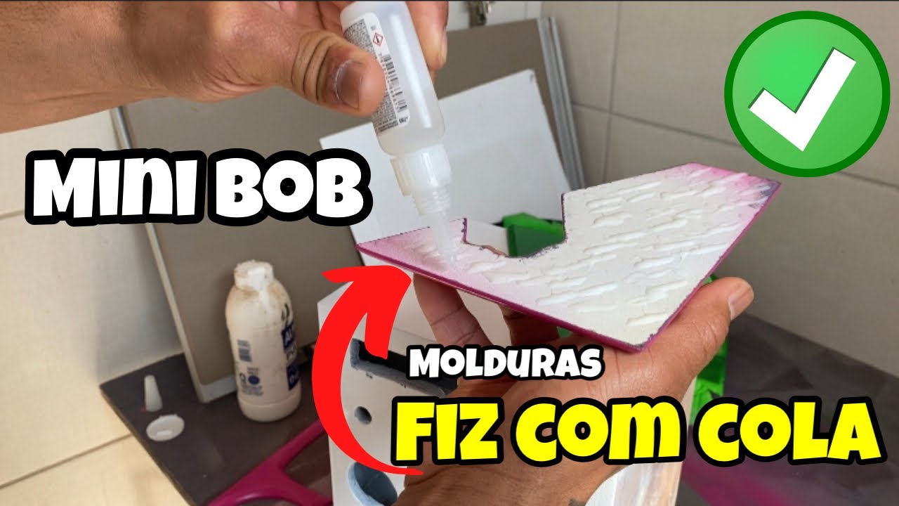 PINTEI A Mini CAIXA BOB Com Spray. Aplicaçao das molduras PASSO A PASSO