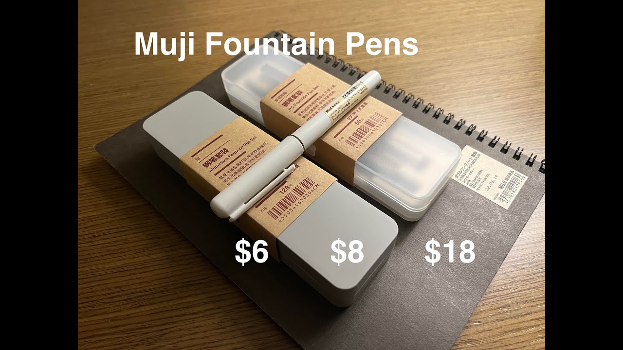 Обзор трёх перьевых ручек Muji по цене 6, 8 и 18 долларов. Их сложно купить, но они того стоят?