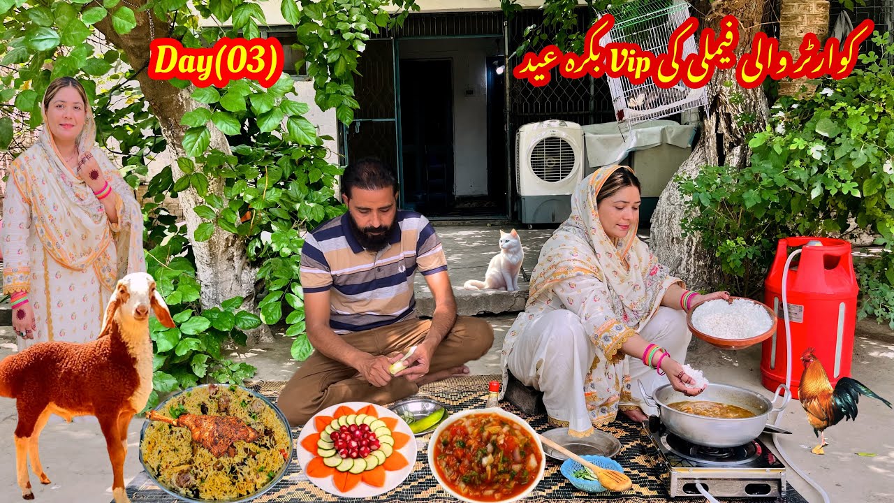 Rural Life|Vip Eid Of A Family That Living In A Quarter|Mutton yakhni pulao|Tomato🍅,Mango🥭 Chutney|