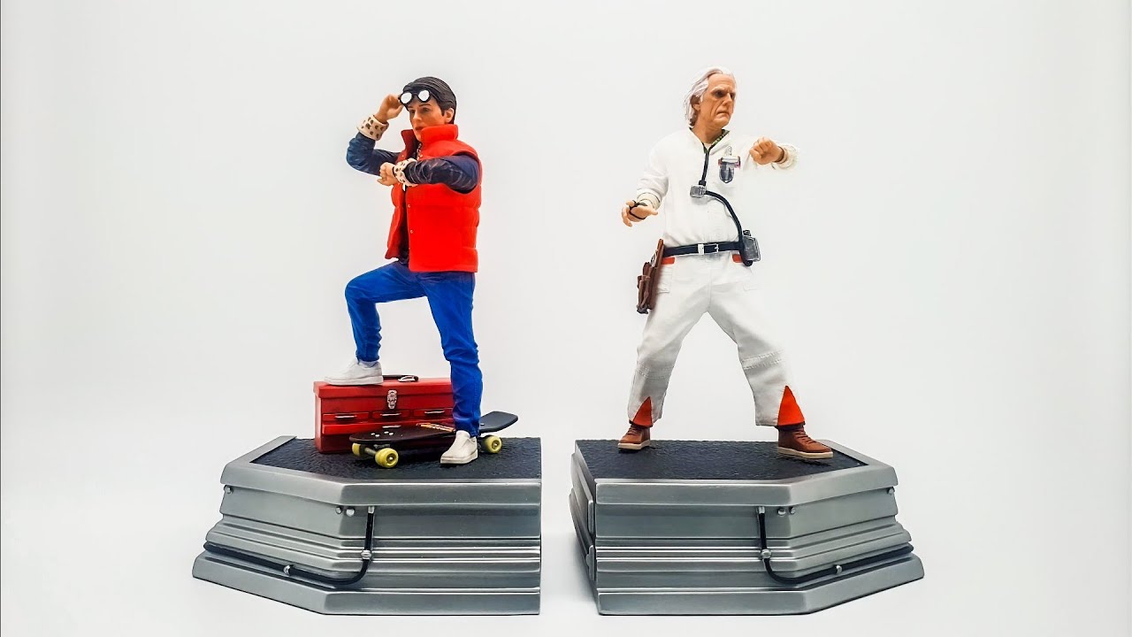 Back To The Future - Statue 1/10 Marty McFly / Doc Brown Iron Studios !