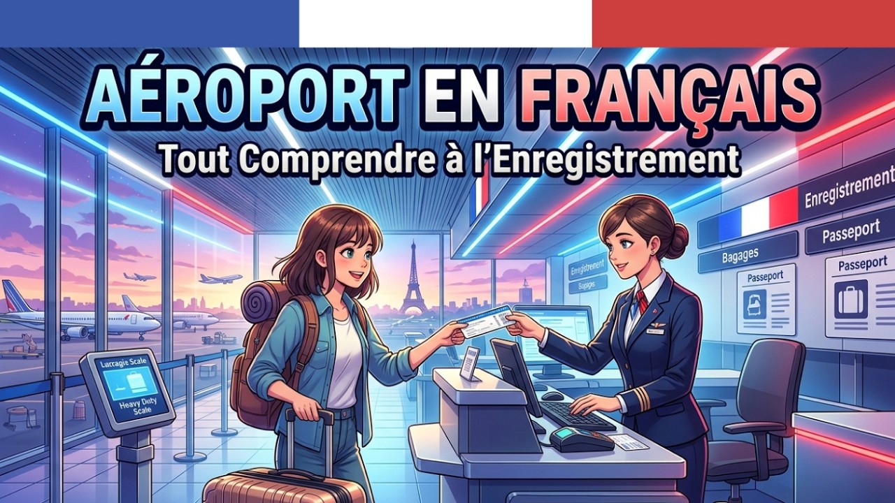 Français Pratique Podcast: Les processus d'enregistrement à l'aéroport en français