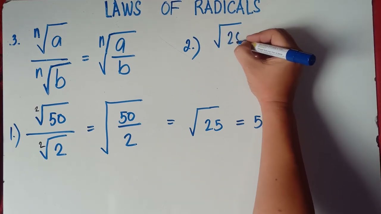LAWS OF RADICALS | Rule 3 & 4 | Explain in Detailed | With Examples |