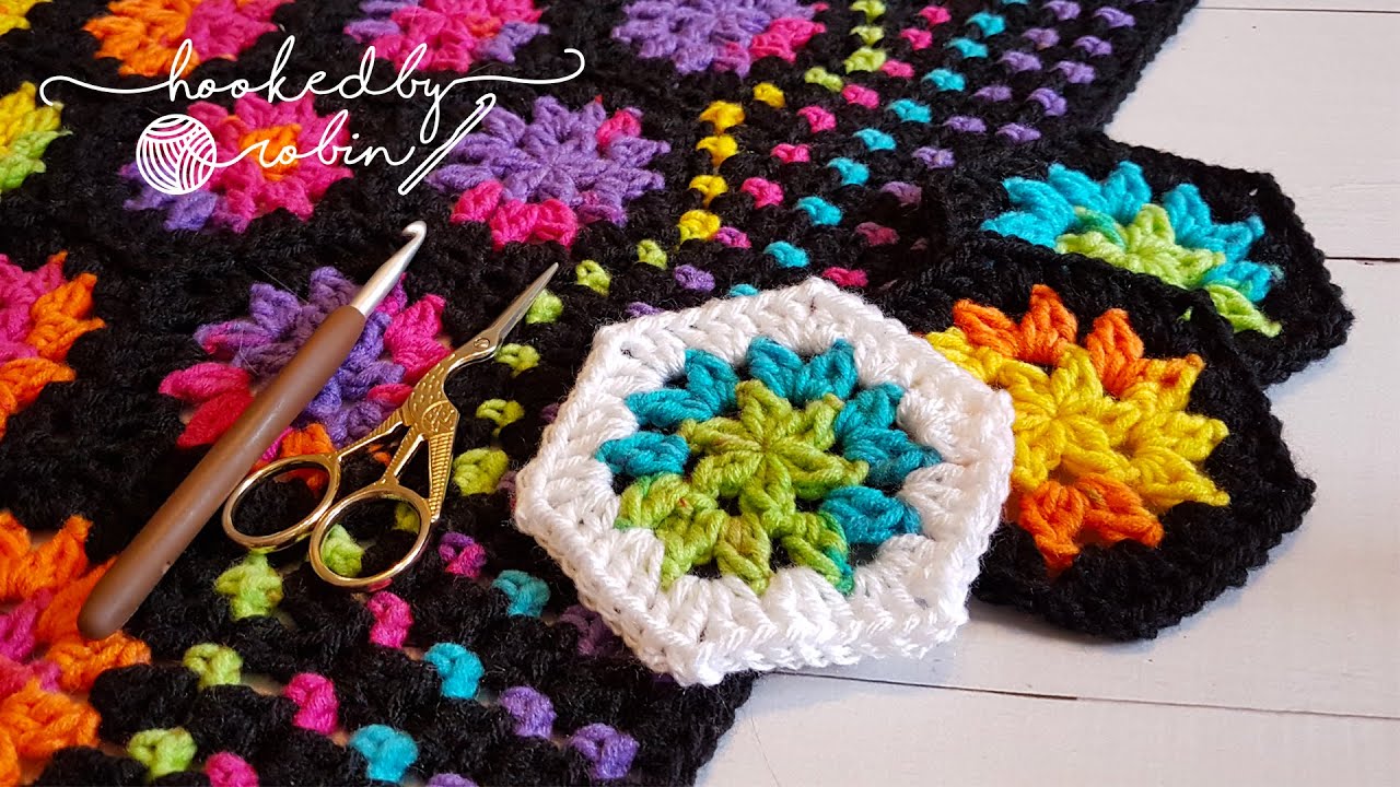 Crochet Rainbow Hexagon Blanket 🌈