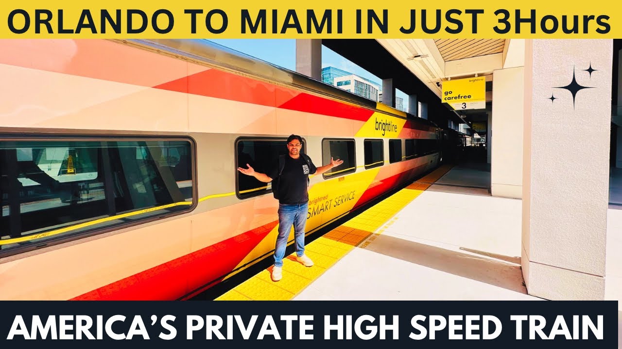 AMERICA'S FIRST PRIVATE HIGH SPEED TRAIN JOURNEY | ORLANDO TO MIAMI in 3 Hours |America Bullet Train