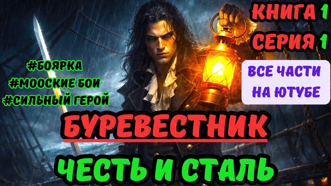 АУДИОКНИГА  ПОЛНОСТЬЮ. БУРЕВЕСТНИК ! КНИГА 1  часть 1.  ВСЯ СЕРИЯ НА ЮТУБ #аудиокнига  #аудиокниги