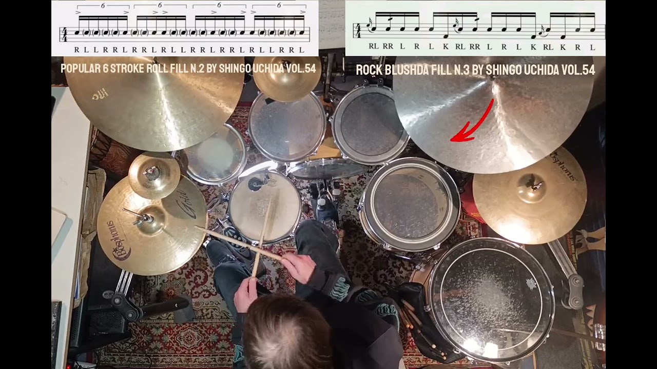 6 Stroke Roll fill n.2 & Rock Blushda fill n.3 by @ShingoUchida Vol. 54
