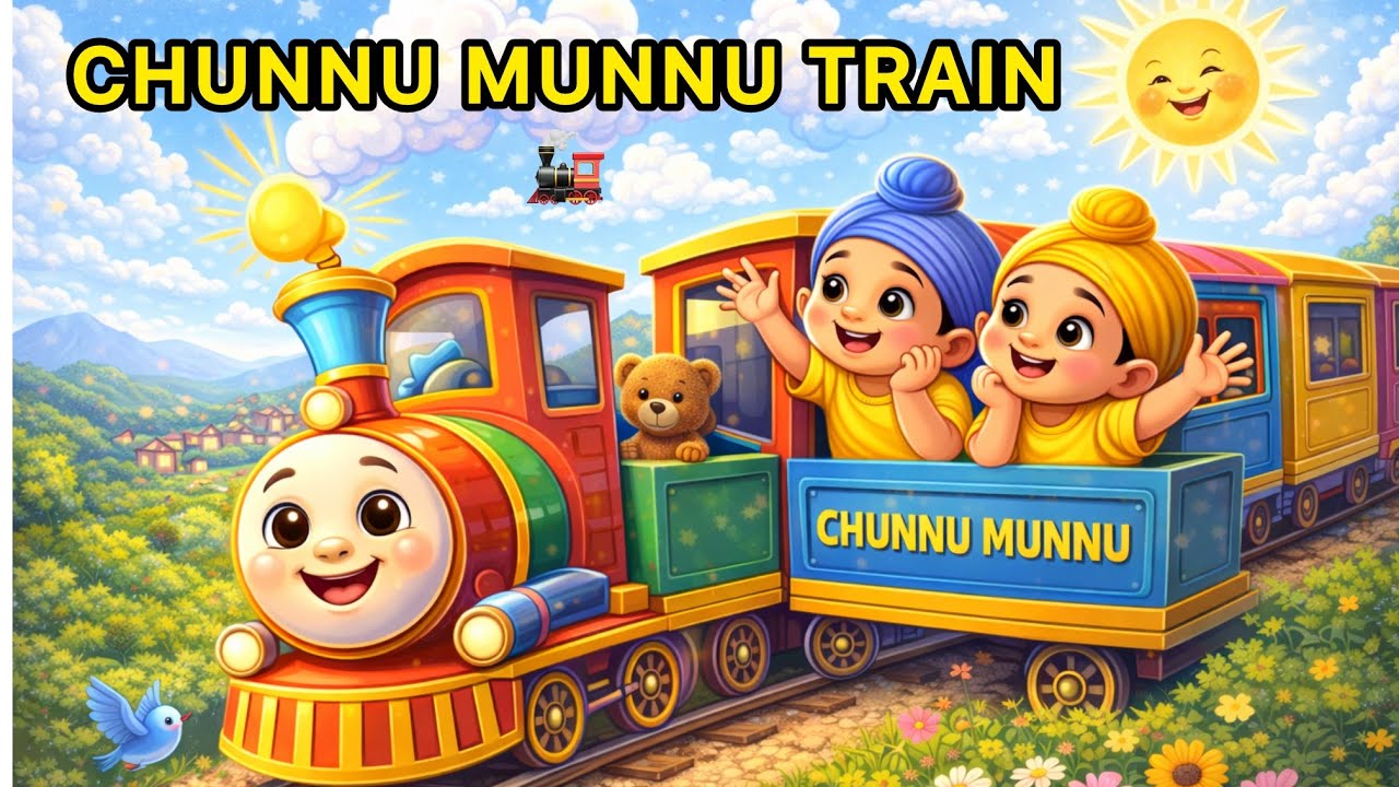 Chunnu Munnu Train 🚂 | Kids Cartoon Song | Fun Animal Story | Hindi Nursery Rhymes