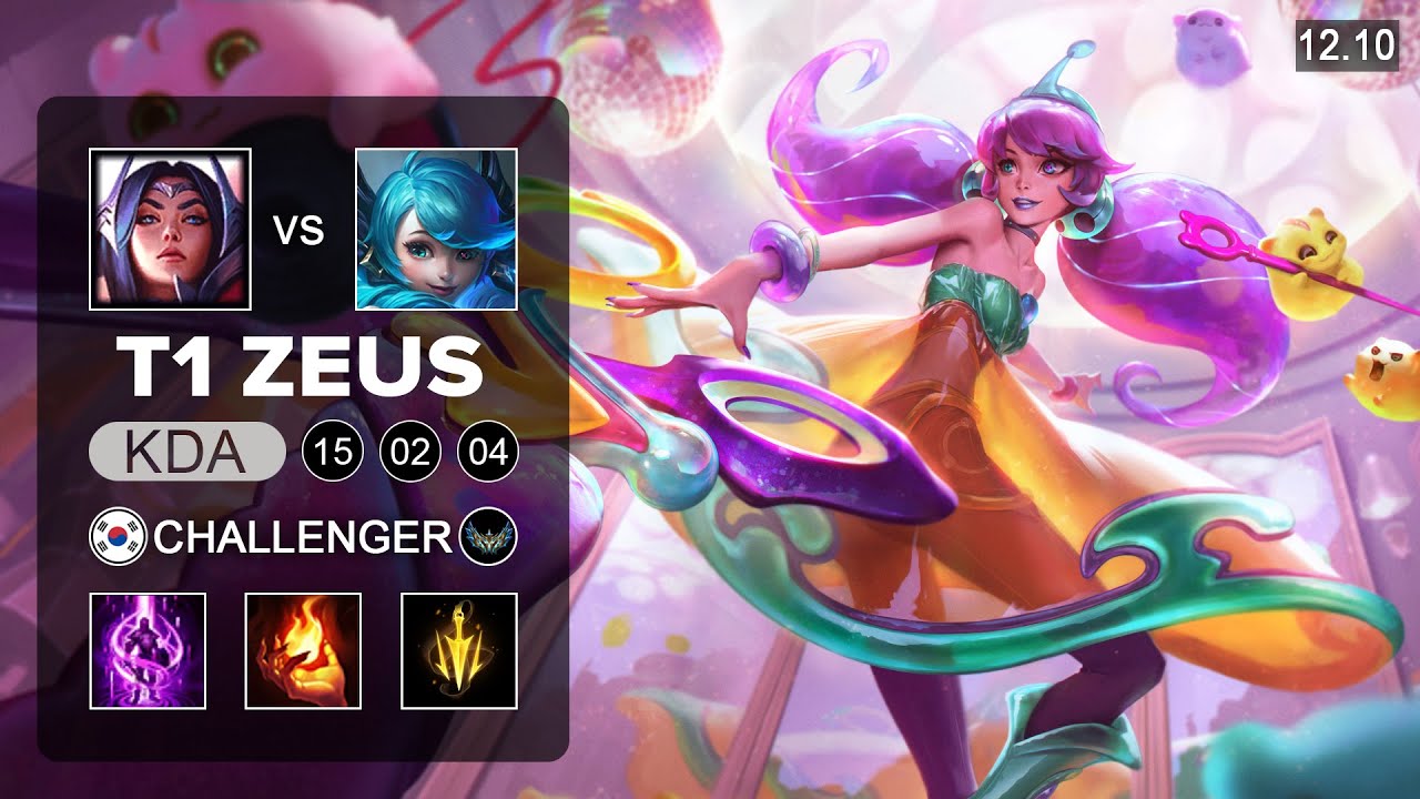 T1 Zeus Gwen vs Irelia Top - KR Challenger - Patch 12.10 Season 12