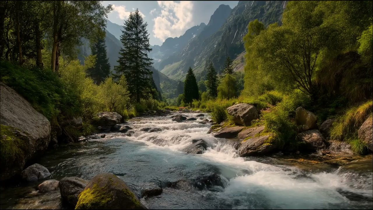 Forest Stream Background Sounds 🌿 No Music | Sleep & Stress Relief