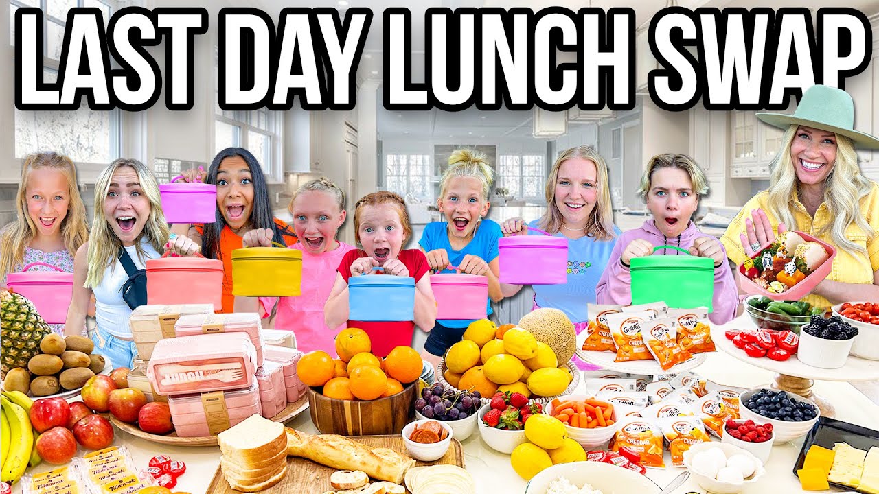 LAST DAY of SCHOOL LUNCH! *10 KiDS SWAP DIETS!*