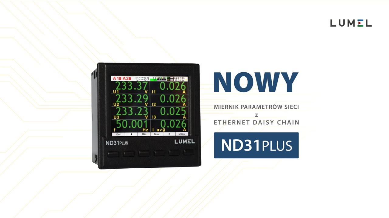 ND31PLUS Miernik parametrów sieci z Ethernet Daisy Chain
