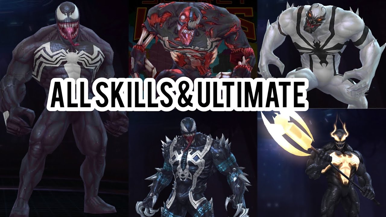 Marvel Future Fight : All Venom Skills & Ultimate