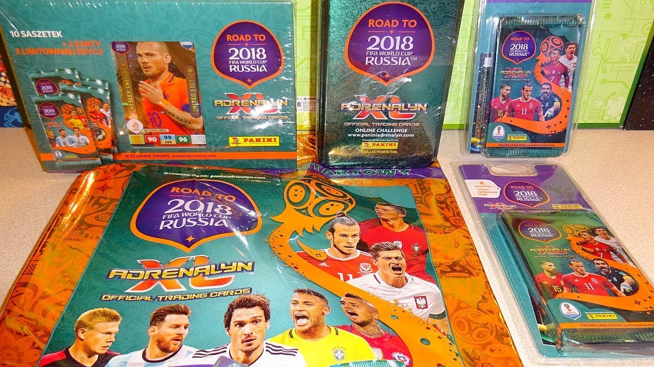 Road to World Cup Russia TCG Panini Starter Set - Gift Box +Tin  Box + Blister Pack 2018 opening