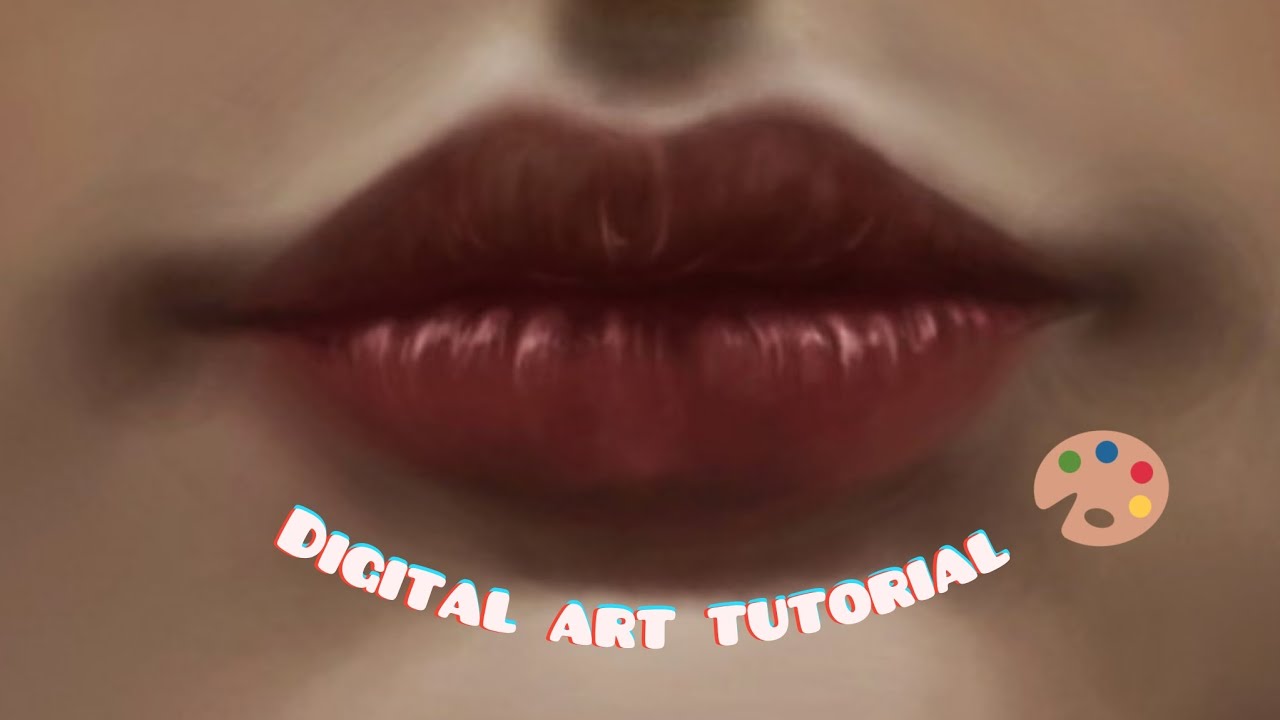How to paint realistic lips 👄 | Fast Digital art, Speedpaint Tutorial, Photoshop