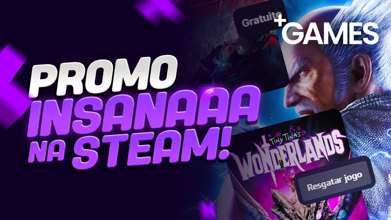 TÁ MALUCO! 2 JOGAÇOS AAA GRÁTIS no PC AGORA e STEAM com DESCONTÃO!