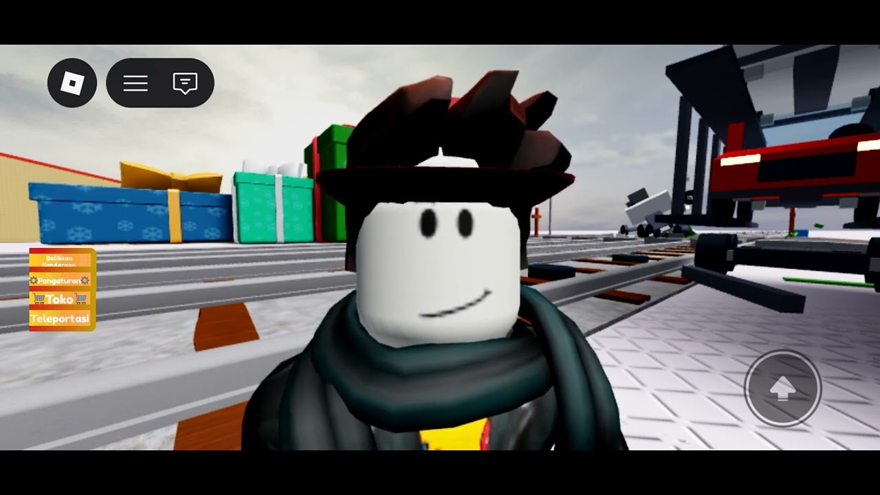 Detik-detik ka bandara tabrak truk di stasiun Poris Roblox