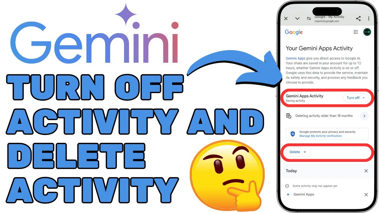 How To Turn OFF Activity In Gemini AI And Delete History!