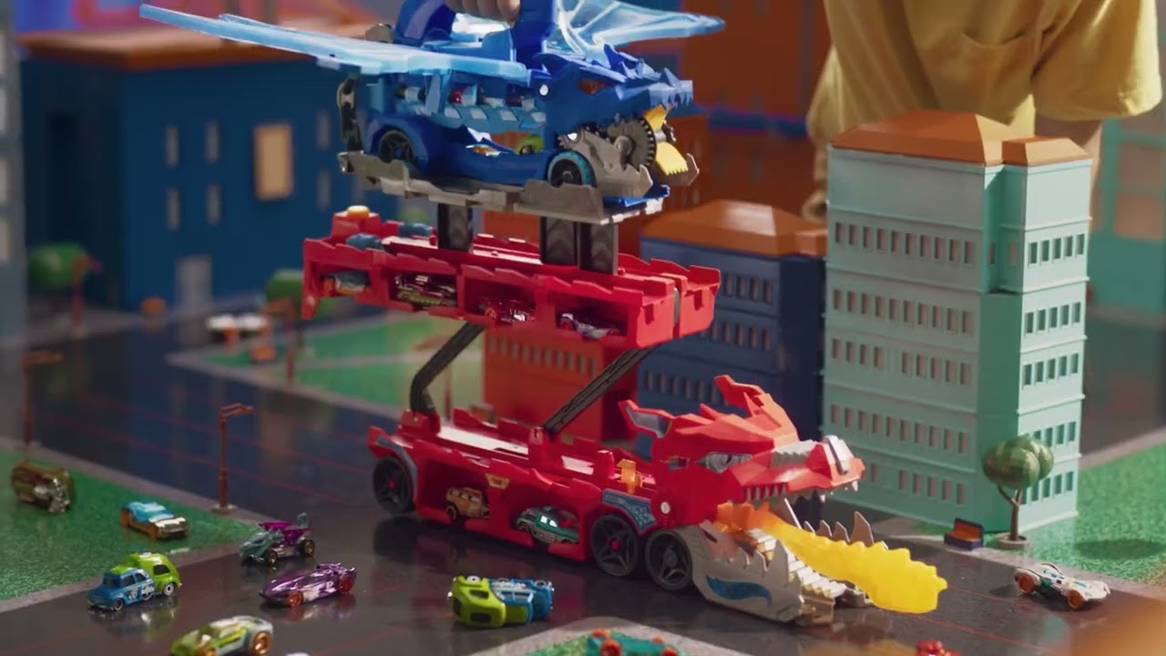 Hot Wheels City Transporter Podw&oacute;jny Smok | AD