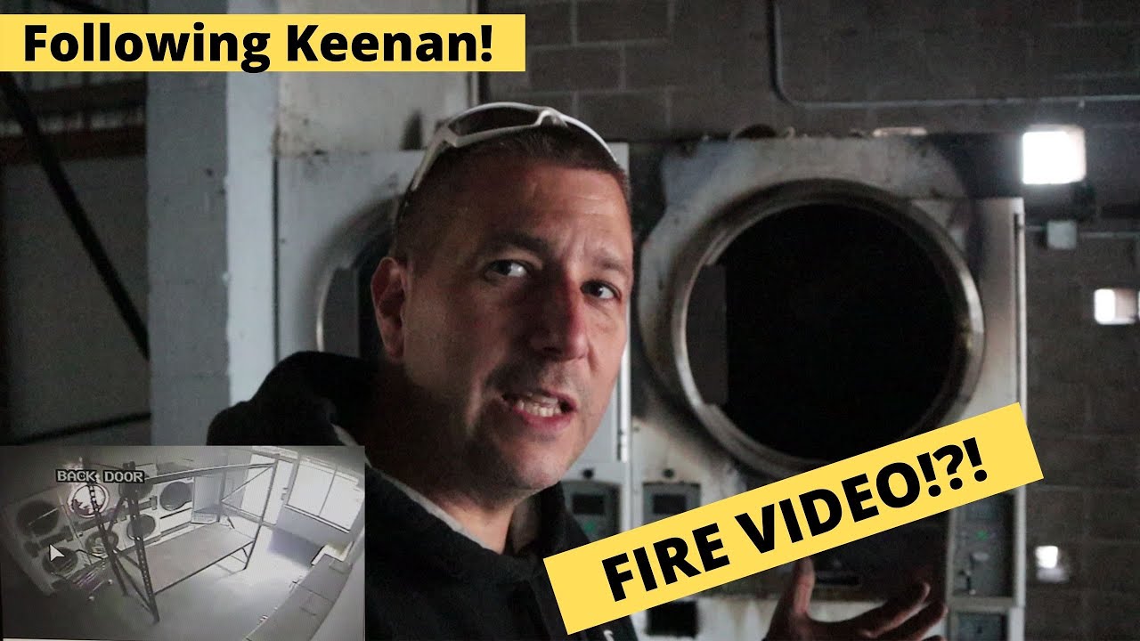 Laundromat FIRE CAUGHT on CAMERA!!! | Following Keenan !