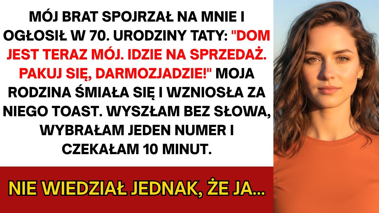 Mój brat ogłosił, że wyrzuca mnie z mojego własnego domu na urodzinach mojego taty — ale wtedy ja...