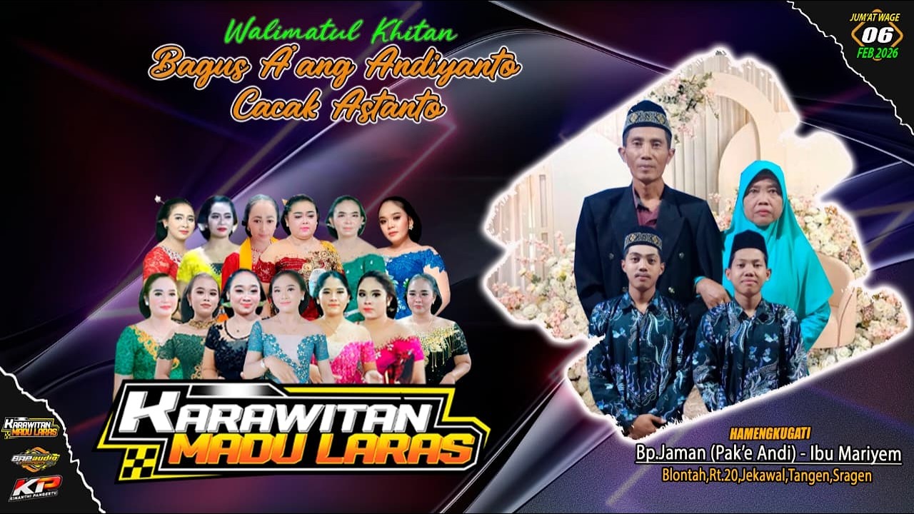 🔴Live Tayub MADU LARAS || BAP Audio | KP Pro HD || Khitanan BAGUS A'ANG ANDI & CACAK ASTANTO