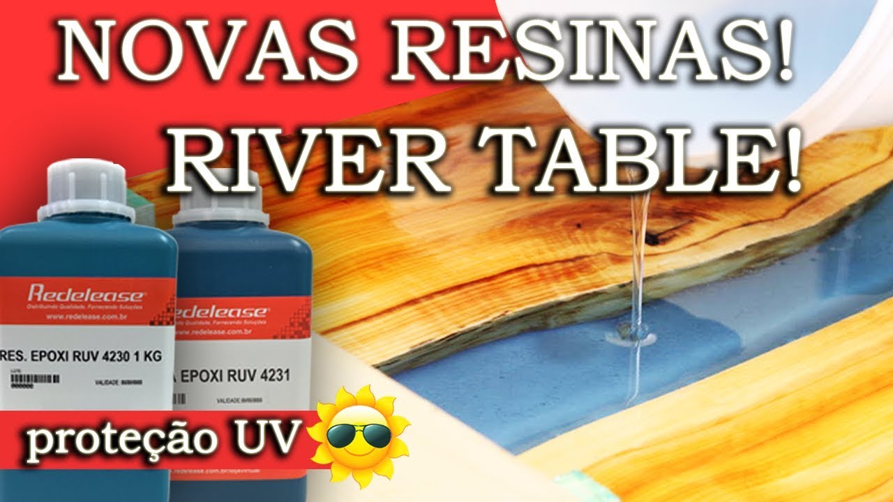 NOVAS RESINAS PARA RIVER TABLE! COM PROTE&Ccedil;&Atilde;O UV
