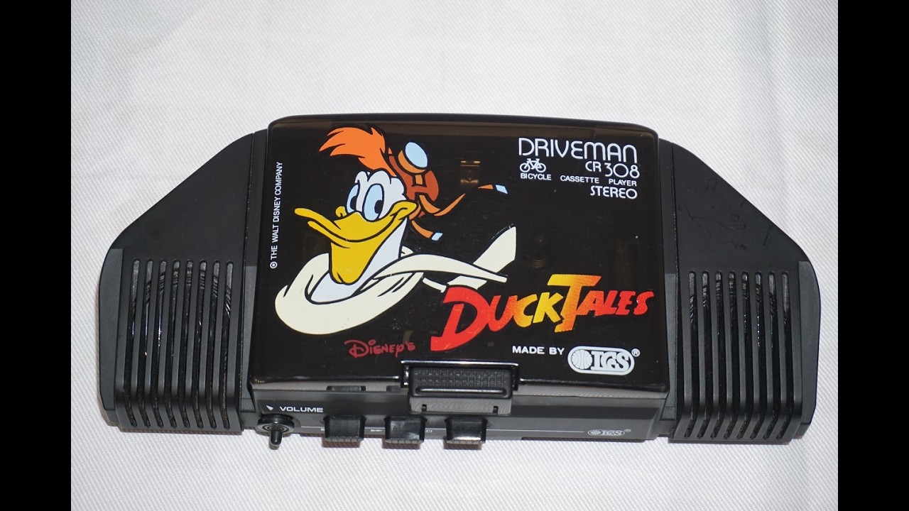 RARE Vintage Stereo Bicycle Casette Player DRIVEMAN CR 308 Walt Disney DuckTales