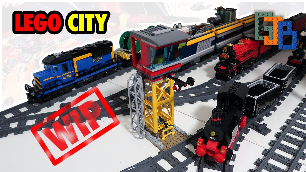 Строительство LEGO-города: комната и город в процессе работы | Часть 2 | У нас есть поезда!