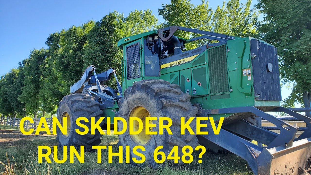 JOHN DEERE 648L SKIDDER first time running it