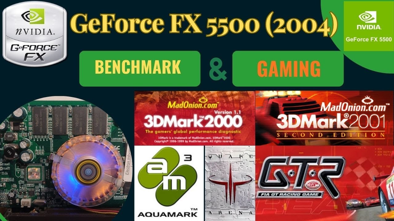 Nvidia GeForce FX 5500 (2004) Benchmark & Game test