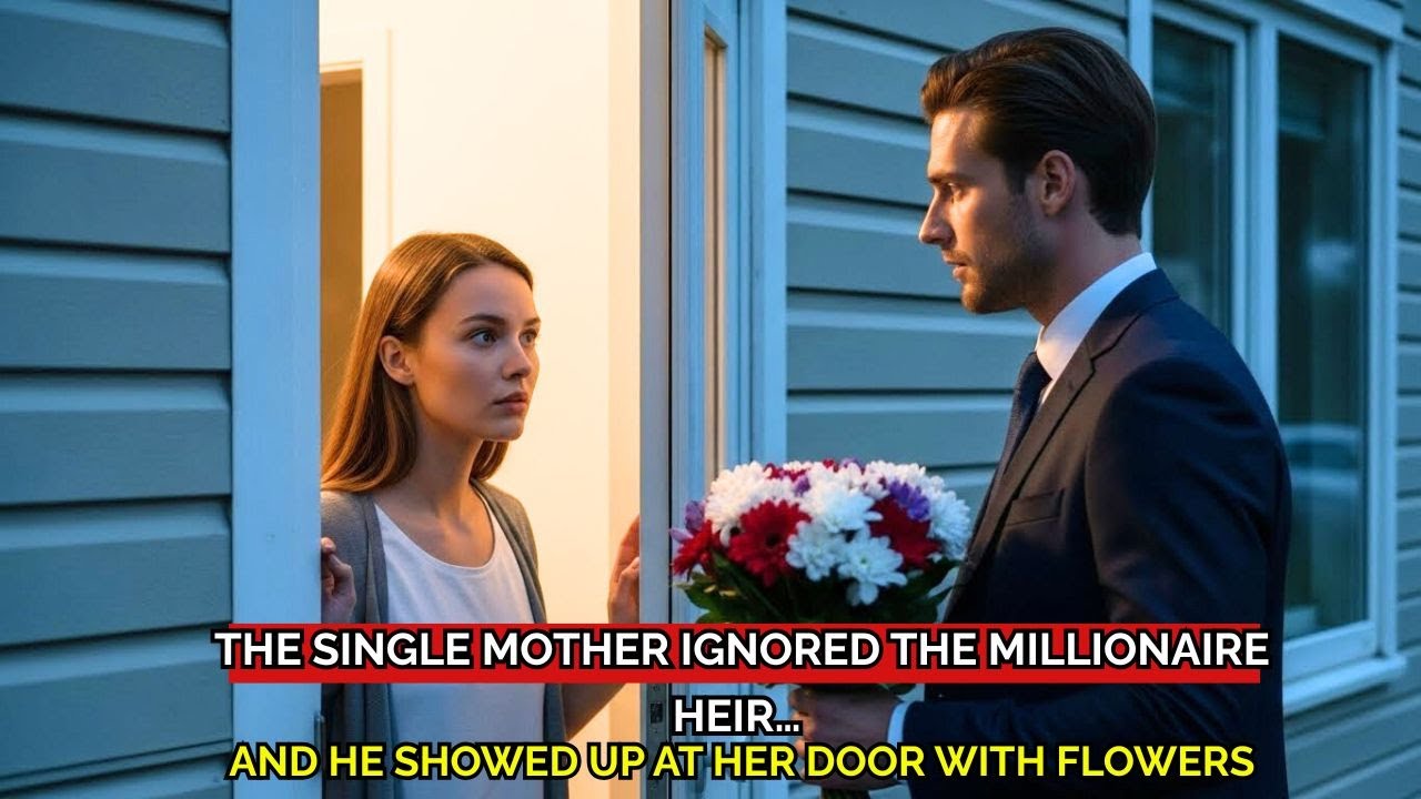 The single mother ignored the millionaire heir… and he showed up at her door with flowers