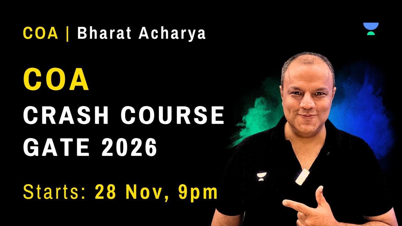 COA Crash Course for GATE 2026 | Computer Organization & Architecture | COA By Bharat Acharya Sir