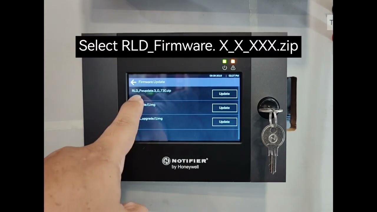 Notifier Inspire N16 Firmware Upgrade - Step 1 RLD update