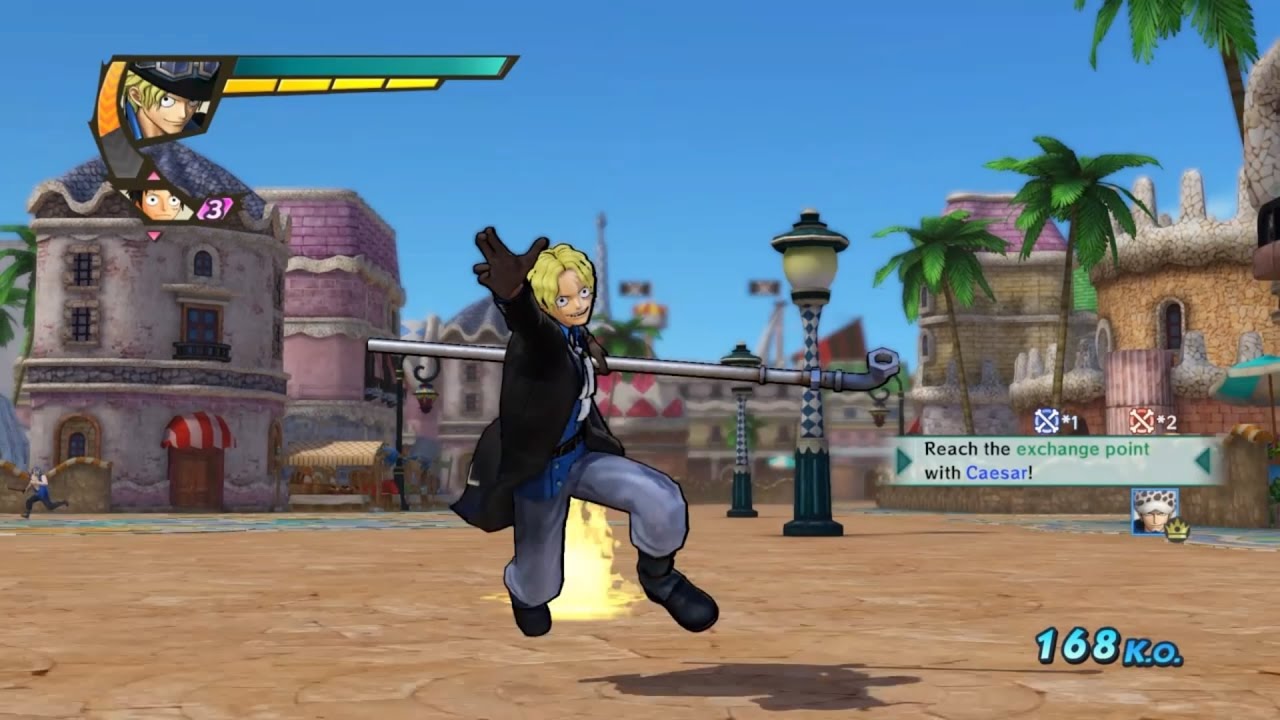 One Piece Pirate Warriors 3 Sabo vs Burgess Level 100 Gameplay