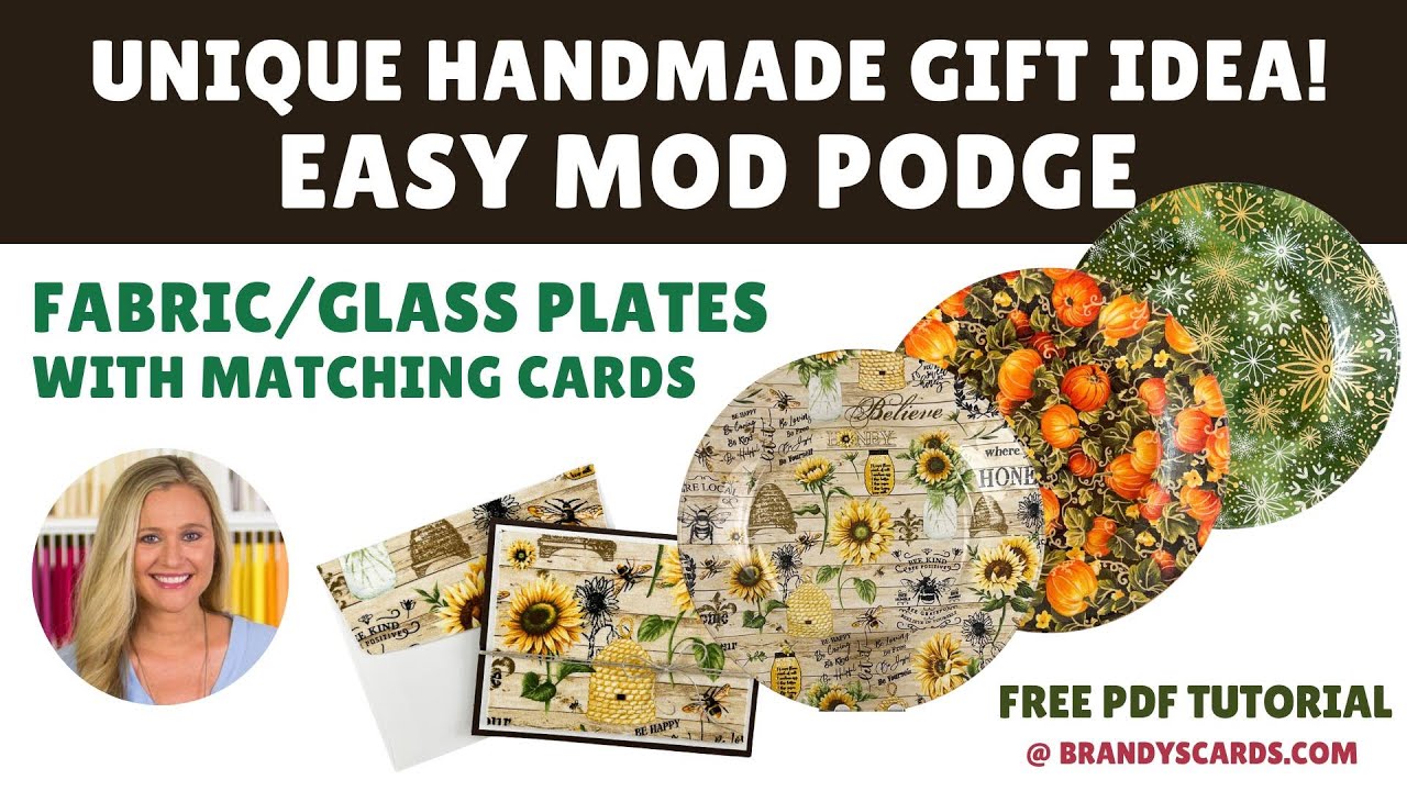 Want a Unique Handmade Gift Idea? Easy Mod Podge Fabric Glass Plate Gift!