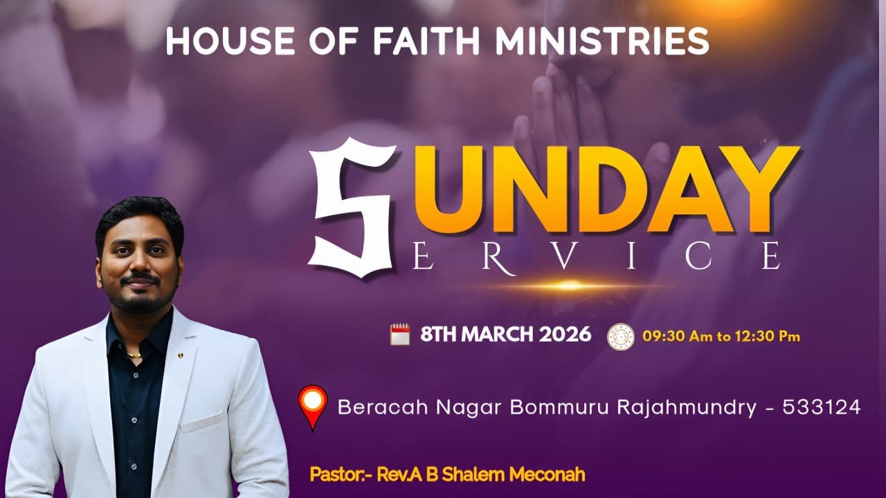 //SUNDAY SERVICE //08-03-2026// Pas Rev A.B SHALEM MECONAH //