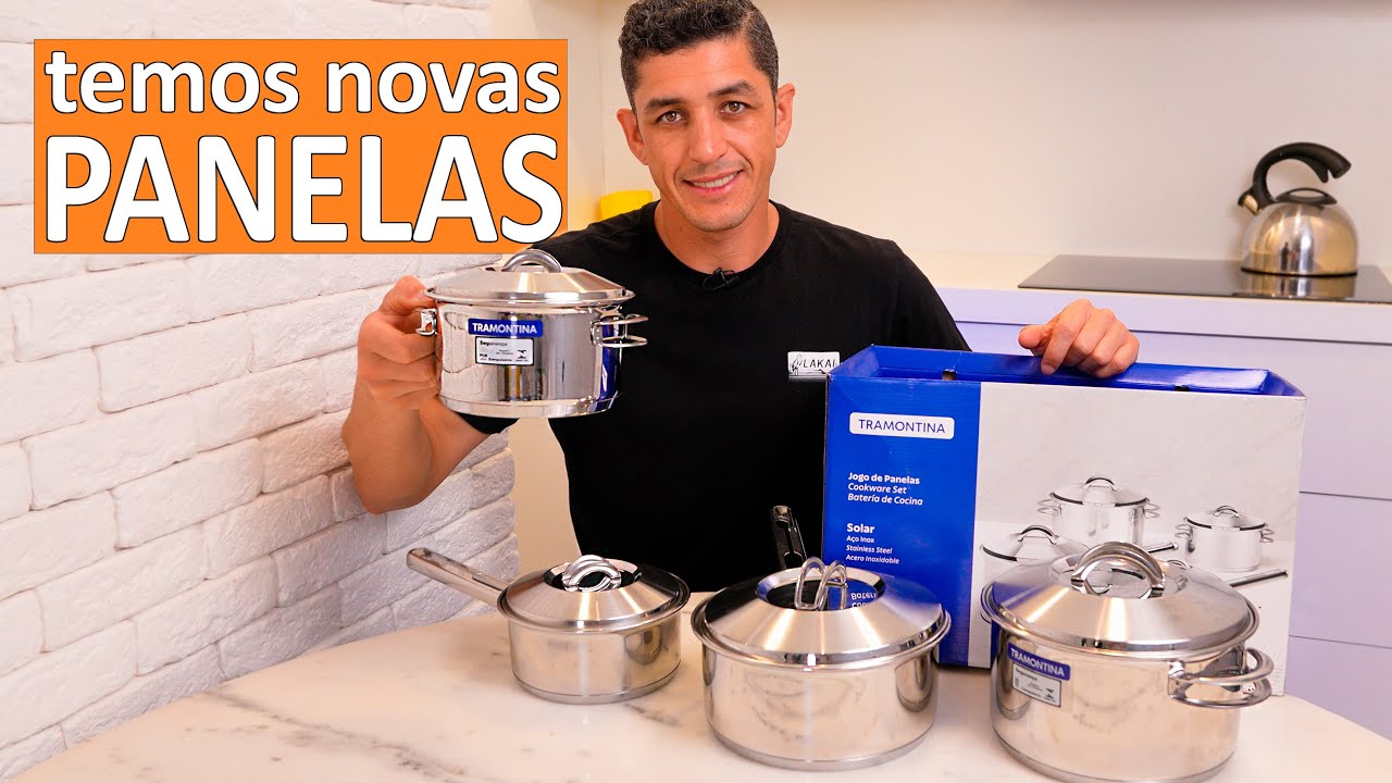 Jogo de Panelas Tramontina Solar / Porque escolhi Ela? / Unboxing e Primeiras impressões