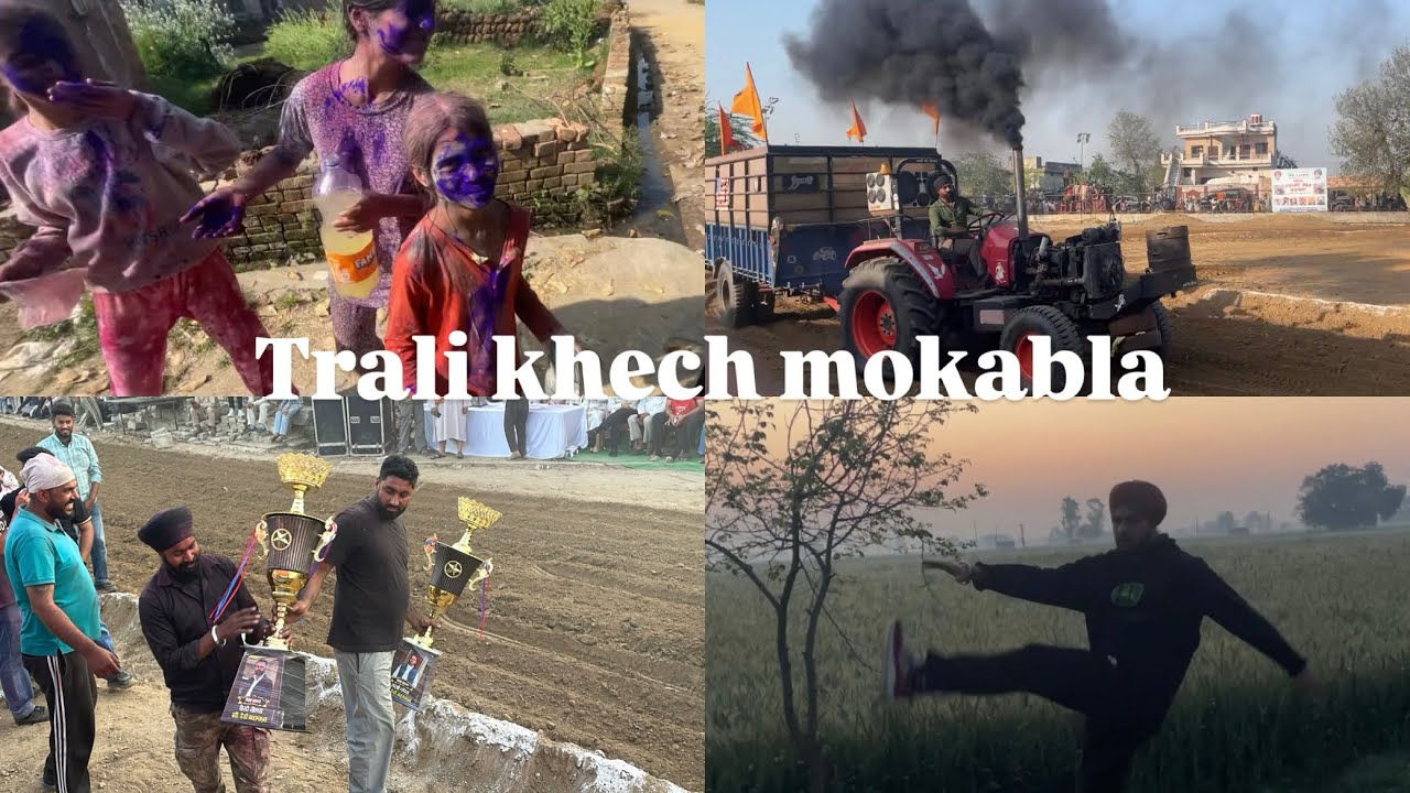 Holi and traly mukabla gone wrong 😱#minivlog funny #tractor #vlog #vlog 