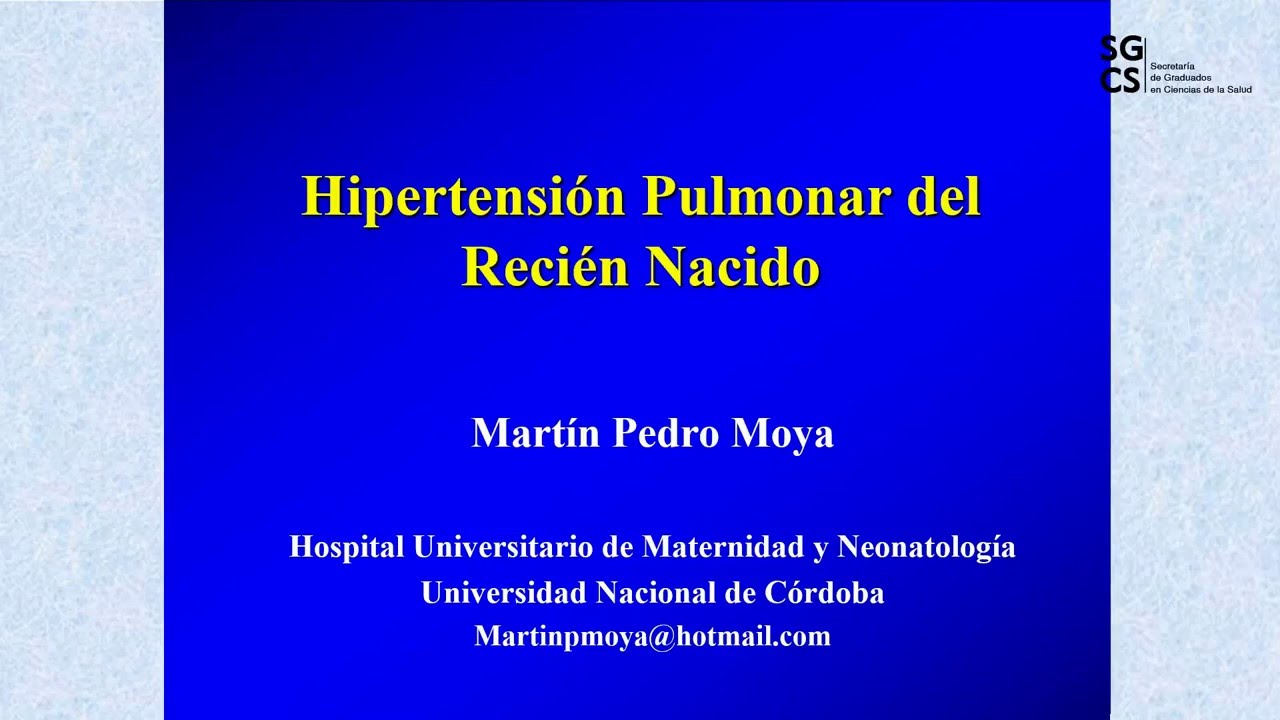 Dr Martín Moya Hipertensión pulmonar del recién nacido