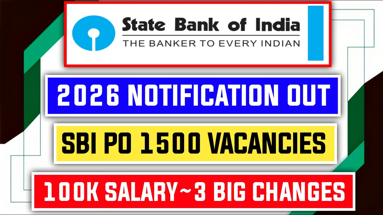 📢 SBI PO 2026 NOTIFICATION OUT 😱🔥
