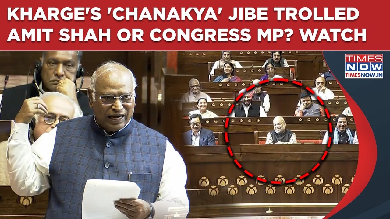 Amit Shah Smiles As Kharge Trolls With 'Chanakya' Dig In Sansad: Jibe Hit HM Or This Congress MP?