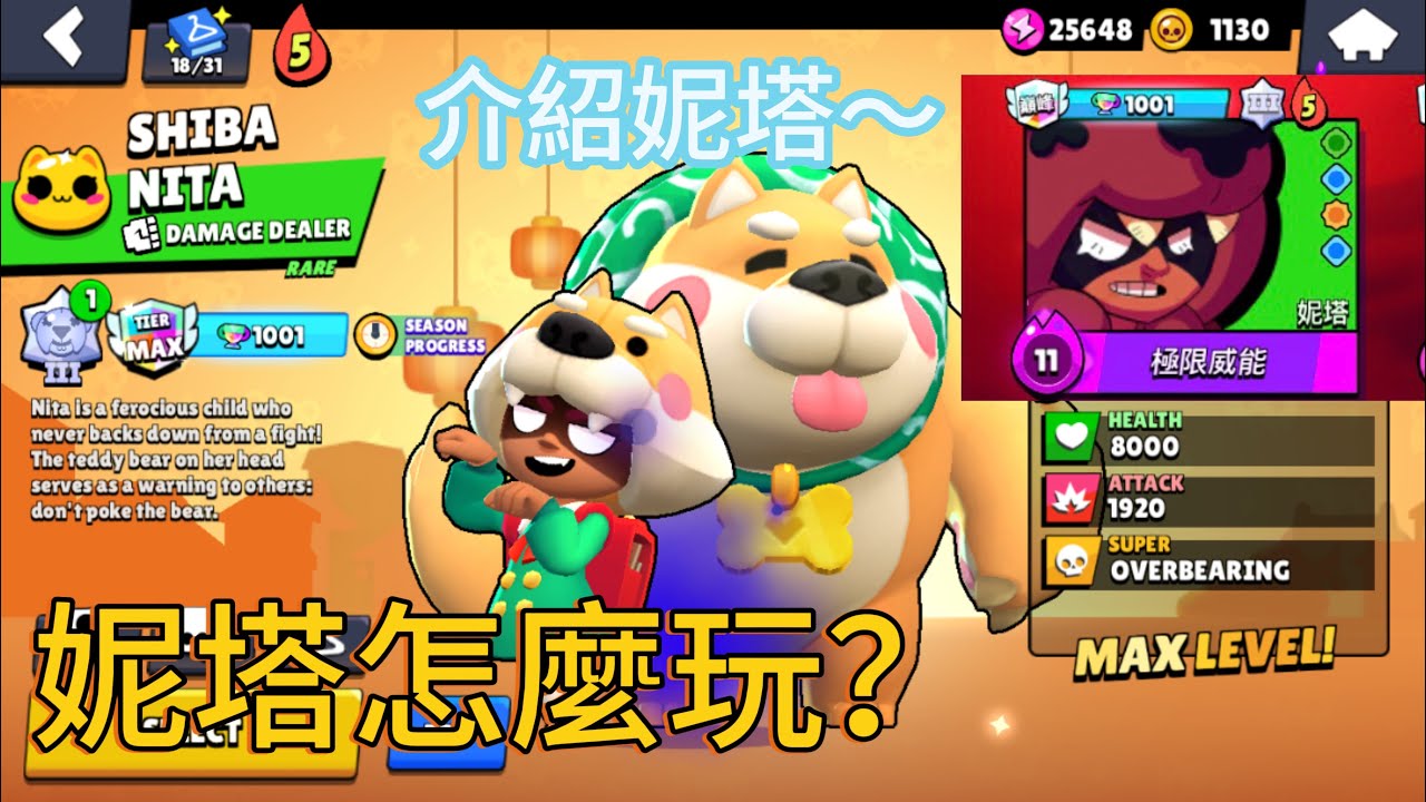 《荒野亂鬥》妮塔攻略介紹，妮塔該怎麼玩？