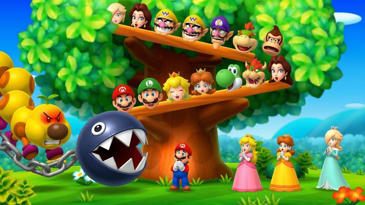 【3DSマリオパーティ100ミニゲームコレクション】ミニゲーム対決ピーチVsデイジーVsロゼッタVsマリオ(たつじん難易度)
