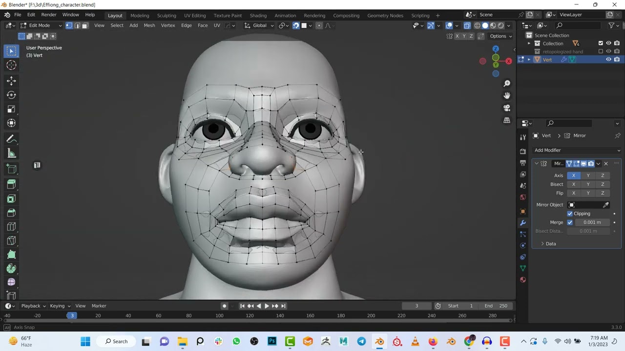 part 12  Retopology (Nose Retopology)