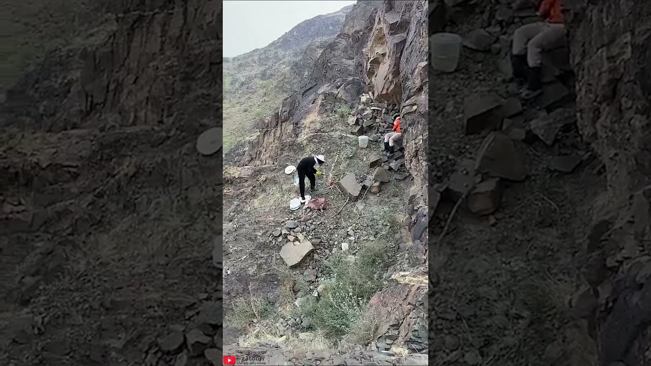 رحلة لخلية نحل على حافة الجبل! 😨🐝