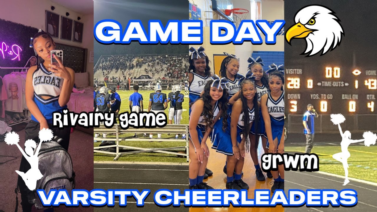 DAY IN THE LIFE OF A VARSITY CHEERLEADER EDITION | School Vlog + Rivalry Game